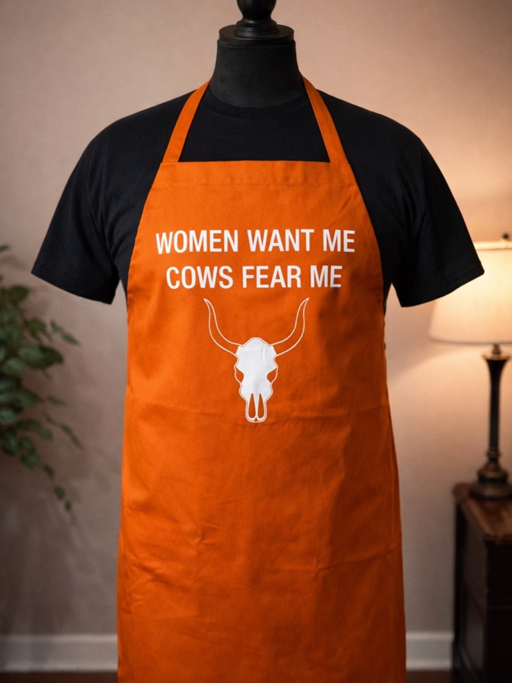 Funny Western Apron Women Want Me Cows Fear Me BBQ Cowboy Gift Father’s Day